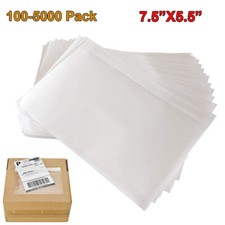7.5" x 5.5" Clear Adhesive Top Loading Packing List/Shipping Label Envelopes
