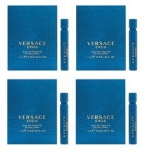 4 Samples Vials VERSACE EROS Cologne for Men 0.03 oz 1 ml Eau de Toilette Spray