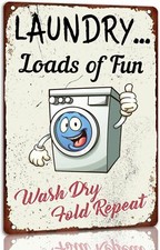 Laundry Tin Metal Signs Modern, Contemporary Funny Laundry  Bathroom Signs