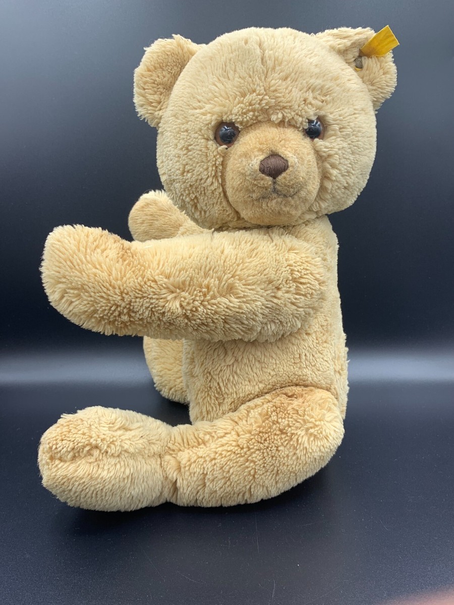 Vintage German Steiff Teddy Bear Plush Toy Fully Jointed Brass 