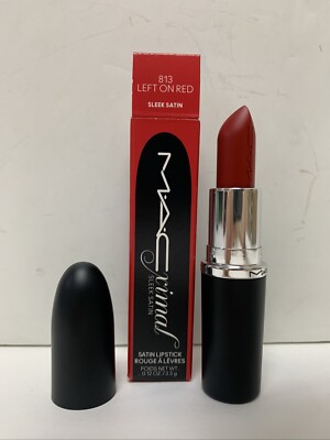 MAC Macximal Satin Lipstick 813 LEFT ON RED  Authentic #385