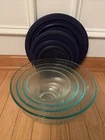 8-Piece Pyrex Clear Mixing Bowls Ribbed Nesting 7401-S 7402-S 7403-S 7404-S