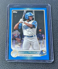 2022 Topps Pro Debut Christian Franklin Blue Parallel 046/150