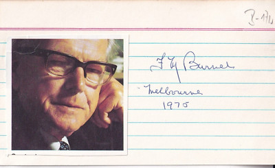 Frank Macfarlane Burnet - Nobelpreis Medizin 1960 - Karte - original signiert