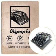 ORIGINAL Instruction Manual for Olympia Super Progress Simplex Typewriter Vtg thumbnail