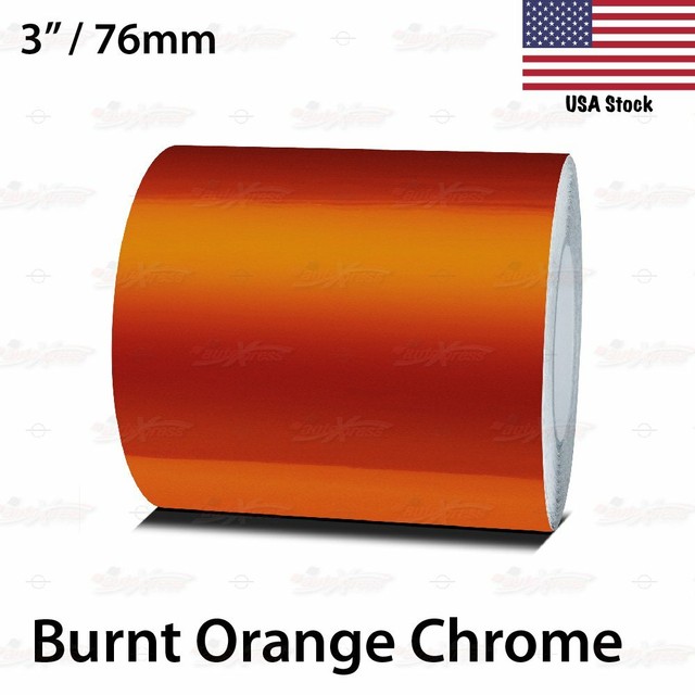 BURNTORANGE CHROME 76mm 3" Roll PIN STRIPE PinStriping TAPE Decal