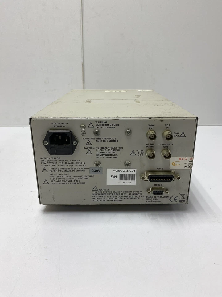 FLUKE 271 10MHZ DDS FUNCTION GENERATOR 2423208 - Image 4 of 4