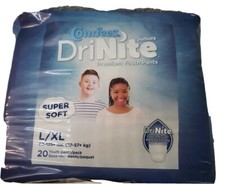 Comfees DriNite Juniors 20pk 1 Case 80 Count Pull Up Diapers L/XL 60-125 LBS