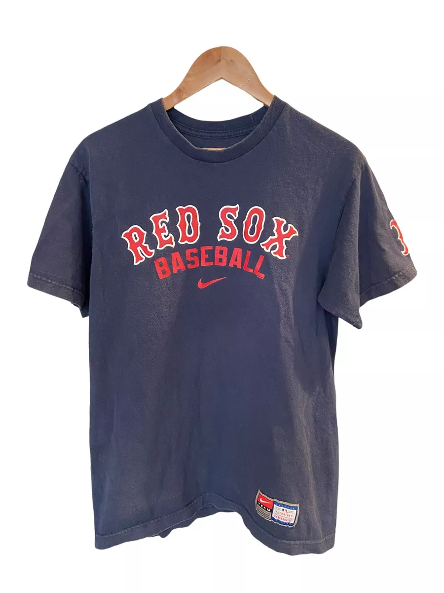 Nike Team Boston Red Sox Baseball T Shirt Blue Mens Size S 100% Cotton GUC