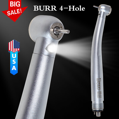 UDM Dental Fiber Optic LED E-generator High Speed Turbine Handpiece 4 Holes USA