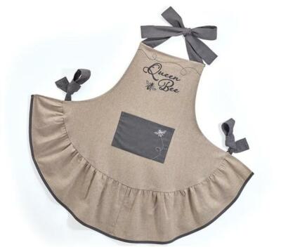 Queen Bee Ruffled Apron One Size Women's Kitchen Apron Burton + Burton NEW