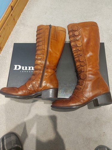 DUNE Pixie D Boots Button Detail Knee 