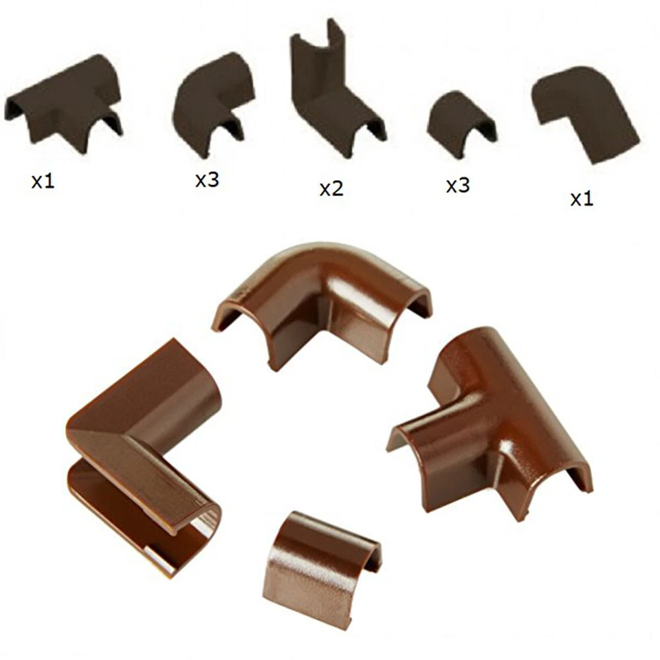 Cablefix Inofix Connessioni angolari e a T per 2200 Canali 5,5x5 mm Marrone