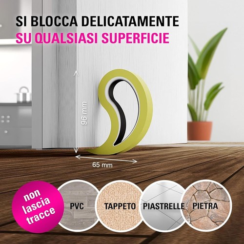 Stoppy Fermafinestre - Fermaporte - Fermaporta set di 2 pezzi - colore NERO - Foto 2 di 6