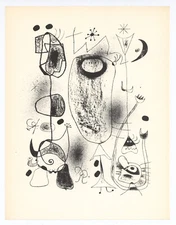 Joan Miro surrealistic composition printed in 1947 - 24