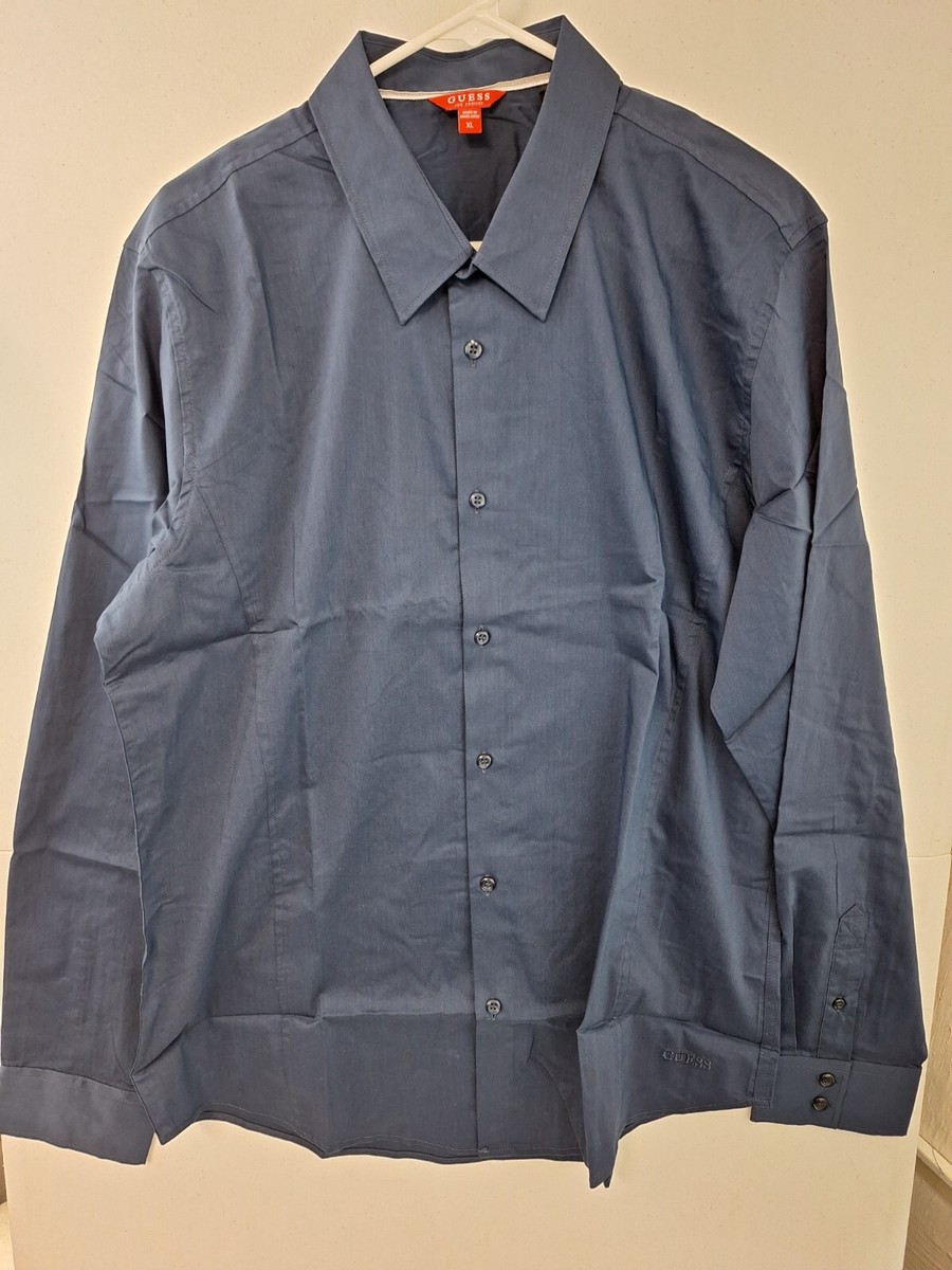 guess dress shirt GUESS Men's Relaxed-Fit Open Mesh-Knit Button-Down Shirt