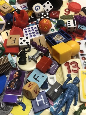 100+ Quality Board Game Pieces. Chess, Monopoly, pawns, Dice, Marbles… 