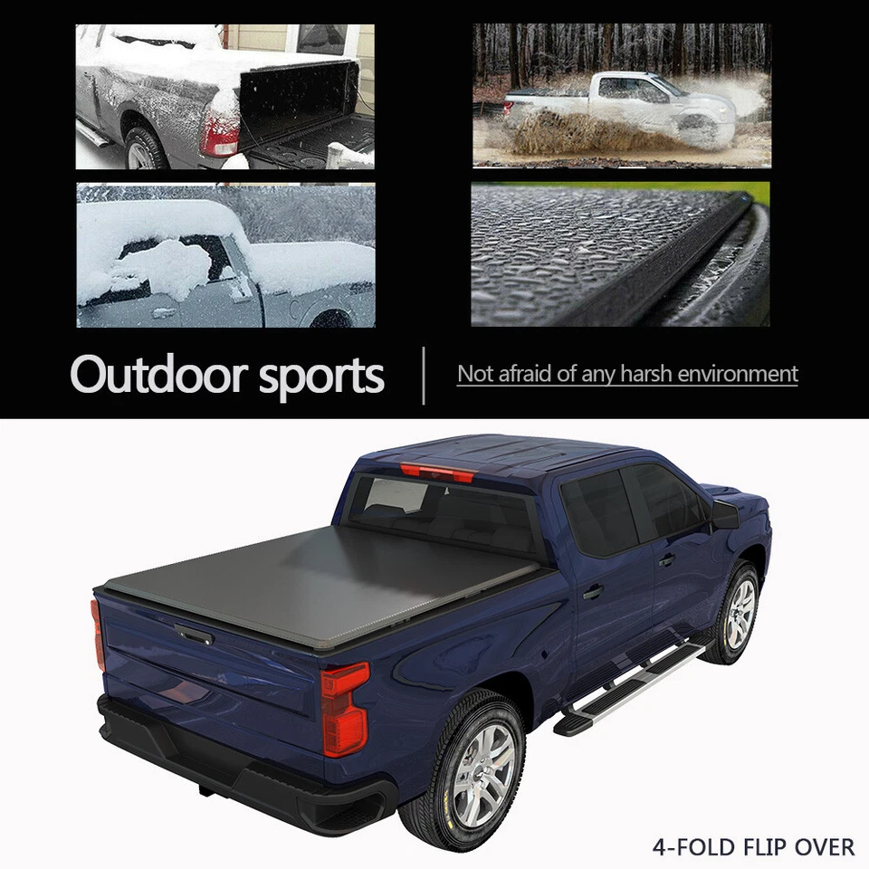 Soft 4 FOLD Truck Tonneau Cover 6.5ft Bed For 2002-2019 Dodge Ram 1500 2500 3500 Foto 2 de 4