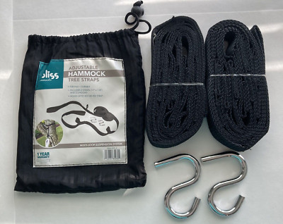 Bliss Hammocks Adjustable Hammock Tree Straps Multi-Loop Suspension System New