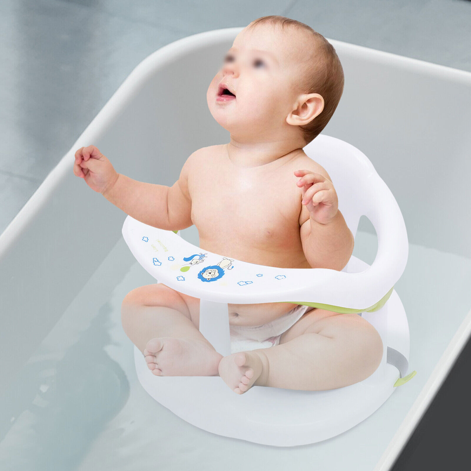 Newborn Infant Baby Bath Tub Ring Seat Infant Toddler Safety Chair Anti