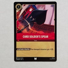 Card Soldier's Spear 134/204 Disney Lorcana Azurite Sea Regular Uncommon Card NM