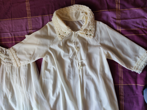 Vintage Retro 50/60er Jahre - bezauberndes Negligee mit Morgenmantel Gr. 38 - Bild 4 von 16