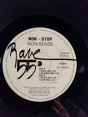NON-STOP - NON-SENSE - 4-TRACK-12''-MAXI SINGLE - BELGIUM 1993