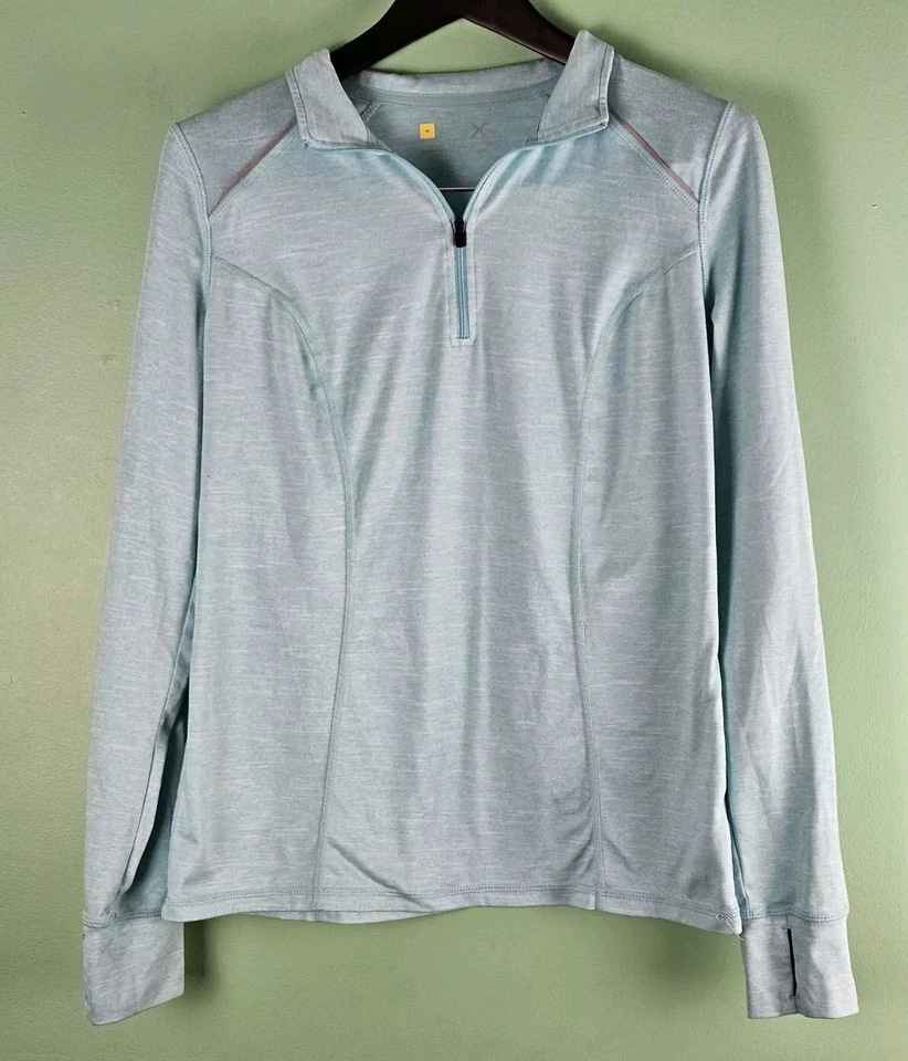 Xersion 1/2 молнии Slim Fit работает пуловер женщин M длинный черный серый синий лот - Изображение 2 из 4