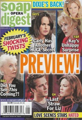 Soap Opera Digest Feb 2, 2010 RENEE JONES-VAIL BLOOM-KEVIN SCHMIDT-ASHLEY JONES
