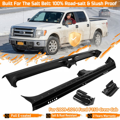 For 2009-2014 Ford Pickup F150 Rocker Panels and Cab Corners 4 Dr Crew Cab Lh Rh