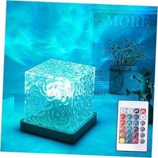 Ocean Wave Projector Light, 16-Color LED Cube Lamp  Remote, 3D Plug in