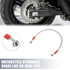 50cm 19.69 Motorcycle Hydraulic Brake Line Oil Hose Pipe 28 0 Silver Tone