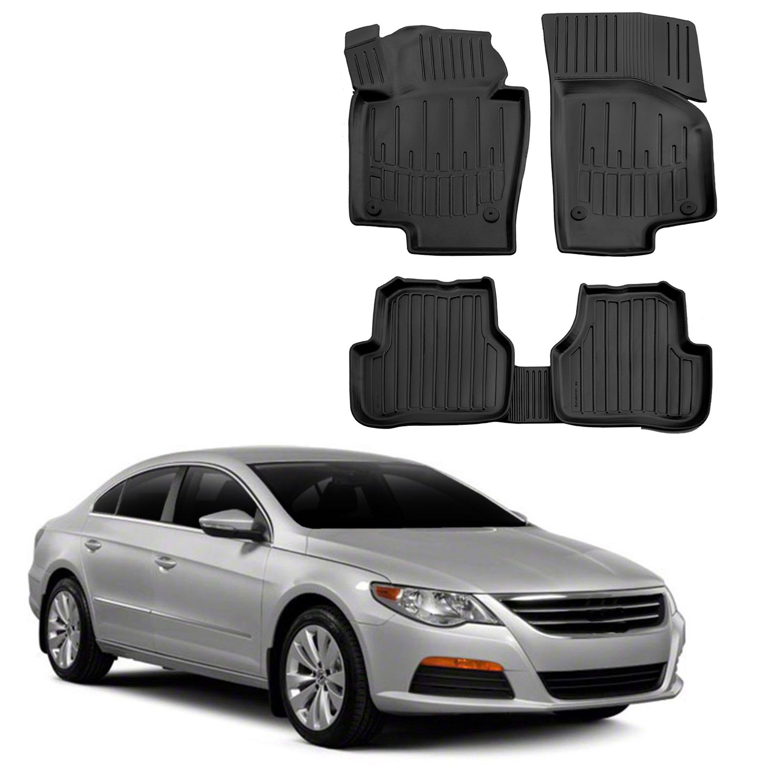 Tapis de sol caoutchouc 3D Volkswagen Passat CC 2005 2012 2015 sur mesure auto