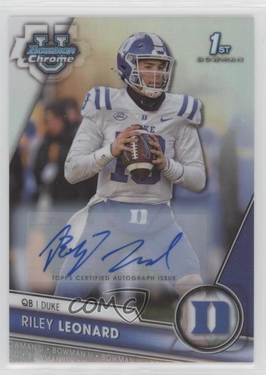 2023 Bowman U Chrome Chrome Prospect Auto Refractor /499 Riley Leonard #6 Auto