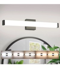 Brushed Nickel Bathroom Vanity Light Square LED 24 inch 14W 4000K Natural