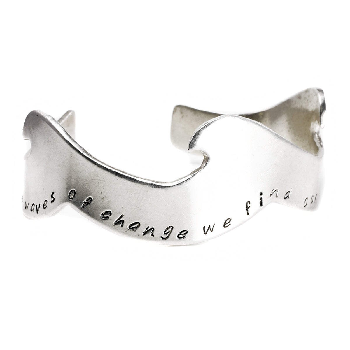 Silver Wave Bangle - image 2