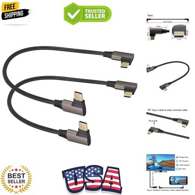 Right Angle USB C to USB C 3.1 Gen 2 Cable 3A USB 3.1 Type C Male to Male Ext...