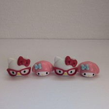 Hello Kitty My Melody Bath Bombs 4x Set, White/Pink, Glasses Ribbon, Mini