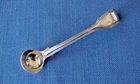 HANDSOME FIDDLE & THREAD DOUBLE STRUCK MUSTARD LADLE ARMORIAL CREST CHAWNER 1841