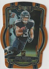 2022 Select Football Kyle Philips Club Level Orange Die-Cut #/199 Rookie Card