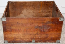 Antique Bond Bread Wood Crate General Baking Company Primitive Large Size Newark