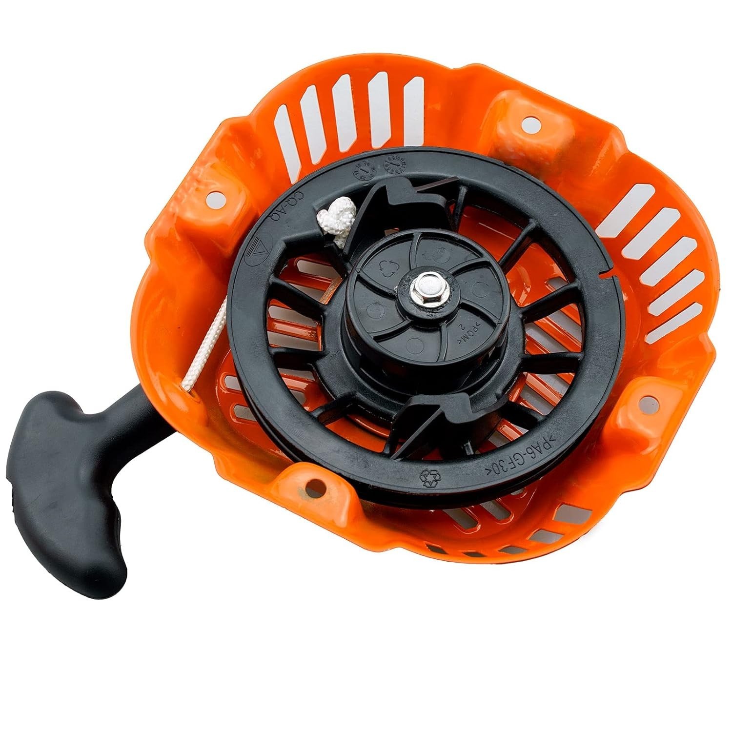 Orange Generac Recoil Starter Assembly for Power Washers - Durable and Reliable