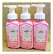 Bath  Body Works Birthday Cake Milk Bar Gentle Clean Foaming Hand Soap x3