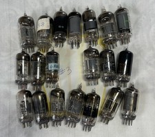 Lot of 20 Small Vintage Radio TV Amplifier Vacuum Tubes - Assorted Brands