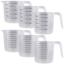 U.S. Kitchen Supply Plastic Measuring Cups with Handles - 16 oz (500 ml) Liqu...
