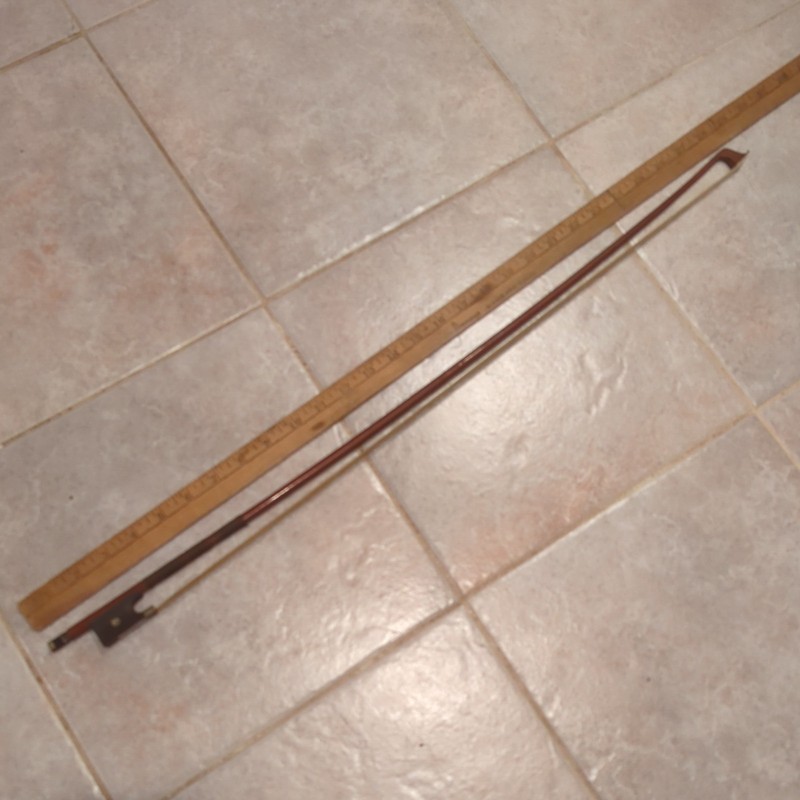 Antique / Vintage Unbranded Violin Bow 29" Wood mother of pearl Read Info 