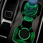 2x Night Light Car Cup Holder Mat Drink Coaster Decoration Interior Accessories