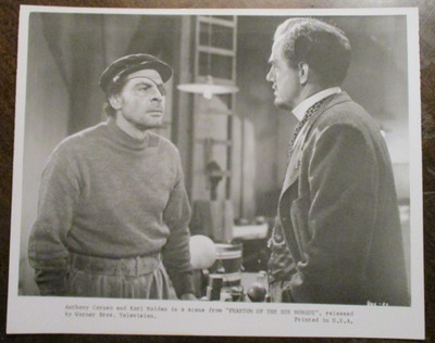 PRESS PROMO PHOTO PHANTOM OF THE RUE MORGUE KARL MALDEN & ANTHONY CARUSO T190