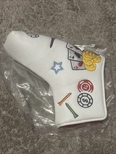 Four Aces Blade Head Cover PU Leather Magnetic Closure Free Shipping White (2)