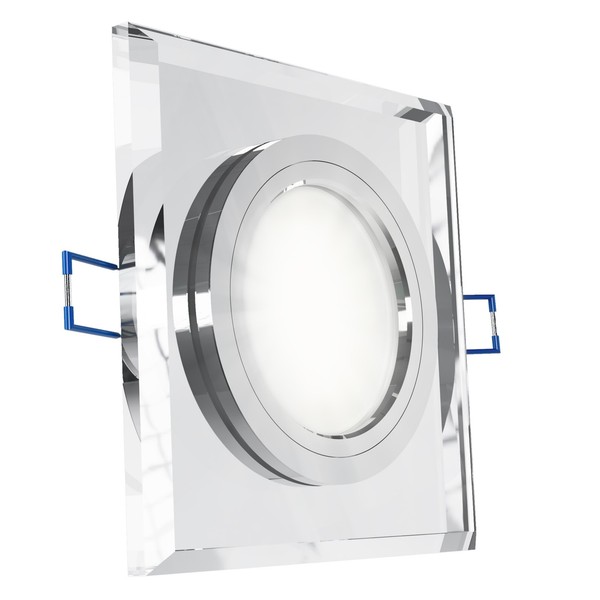 Alina Glas Spot Einbaulampe Eckig Mit Led Lampe Neutralweiß 4W Deckenlampe Spot-image
